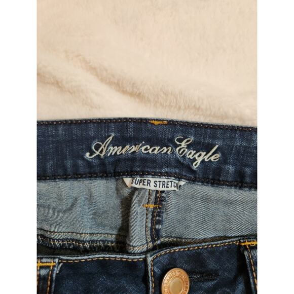 American Eagle Jeans Womens 8 Regular Blue Jegging Straight Super Stretch - Picture 2 of 11